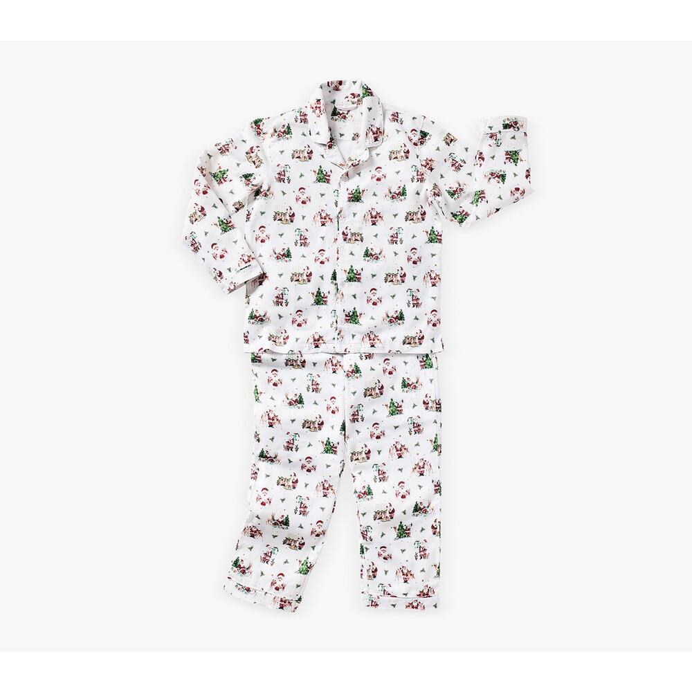 Holly Jolly Santa Adult Relaxed Fit Crew‎ Pajama Set XL